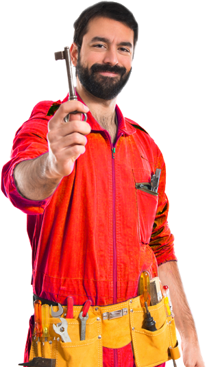 Cerrajero presentando los servicios de la cerrajeria a domicilio